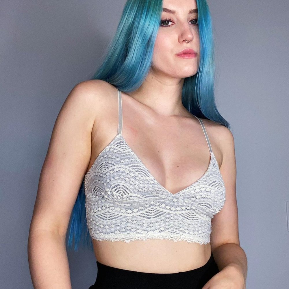 Pins + Needles Ivory Lace Bralette Top